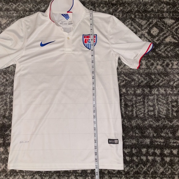 Nike Dri fit US Soccer Men’s Medium White Polo 2014 - Picture 5 of 10